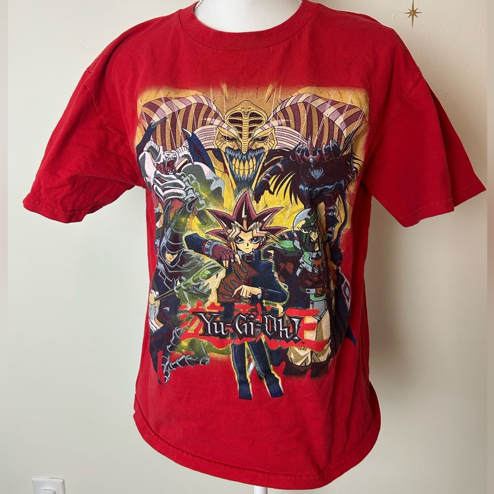 Vintage 1996 Yu-Gi-Oh Yugi Exodia Duel Red Shirt
